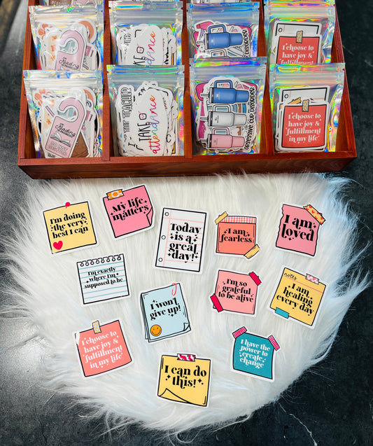 Affirmation Sticker Pack, 12 count