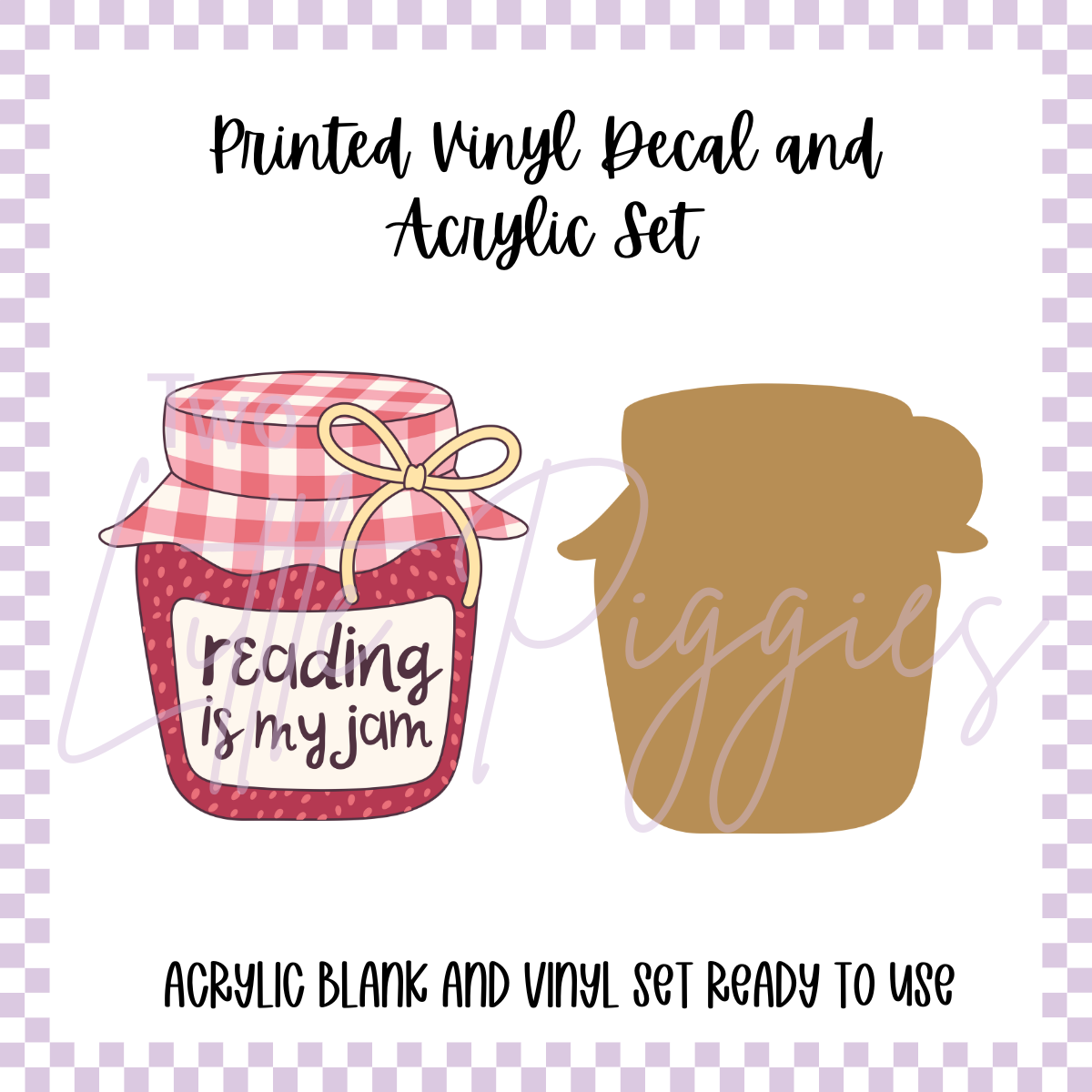 Printed Vinyl and Acrylic Set - Pastel Bookish - Reading is My Jam