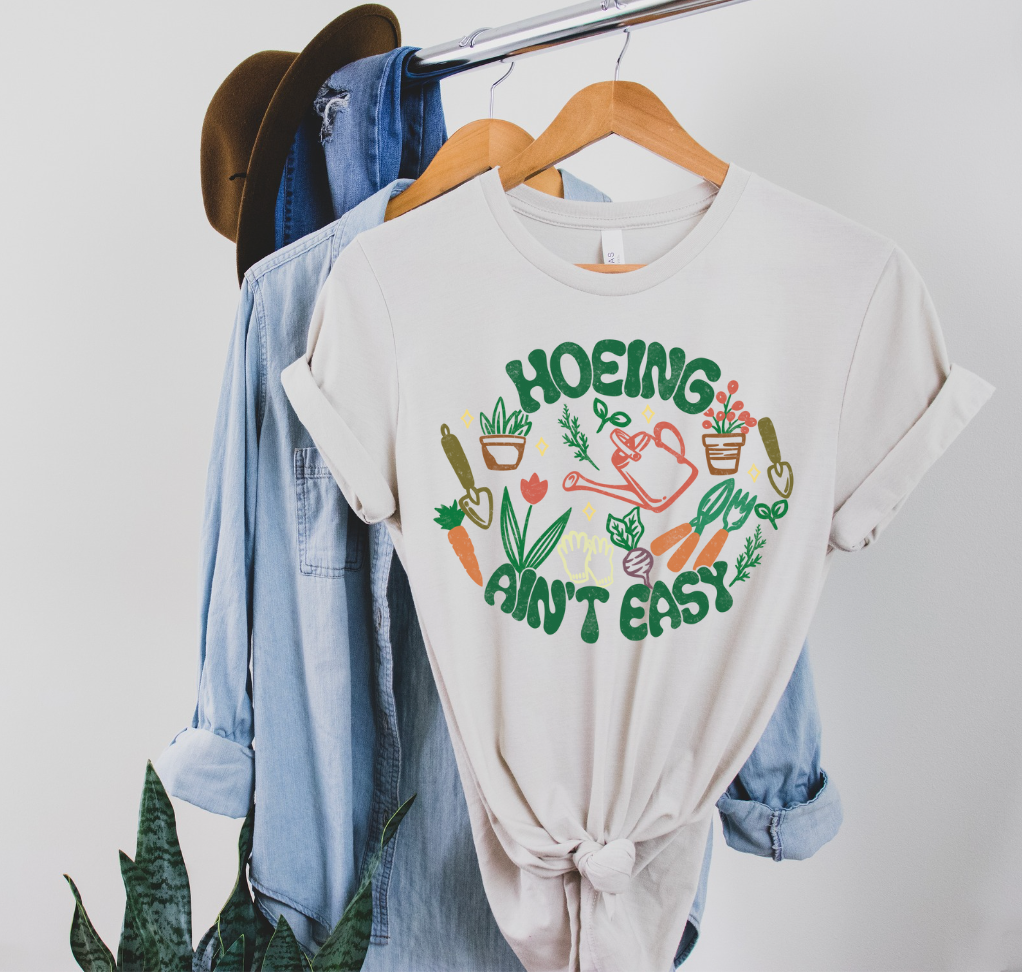 Gardening/Hoeing Ain't Easy, Short Sleeve T-Shirt
