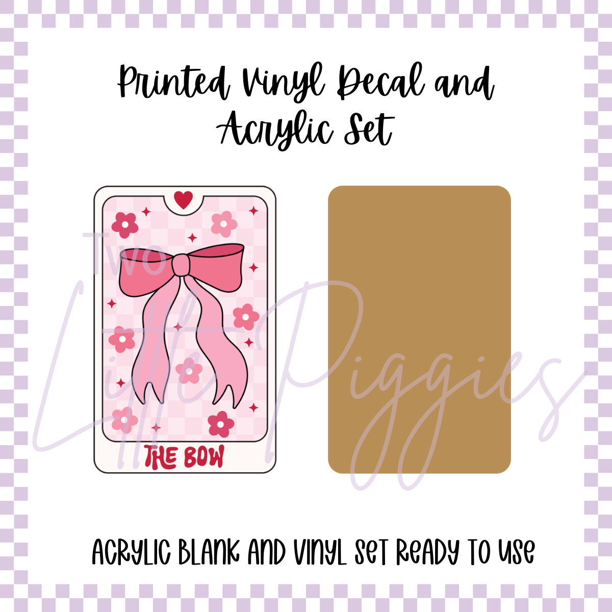 Printed Vinyl and Acrylic Set - Tarot - The Bow