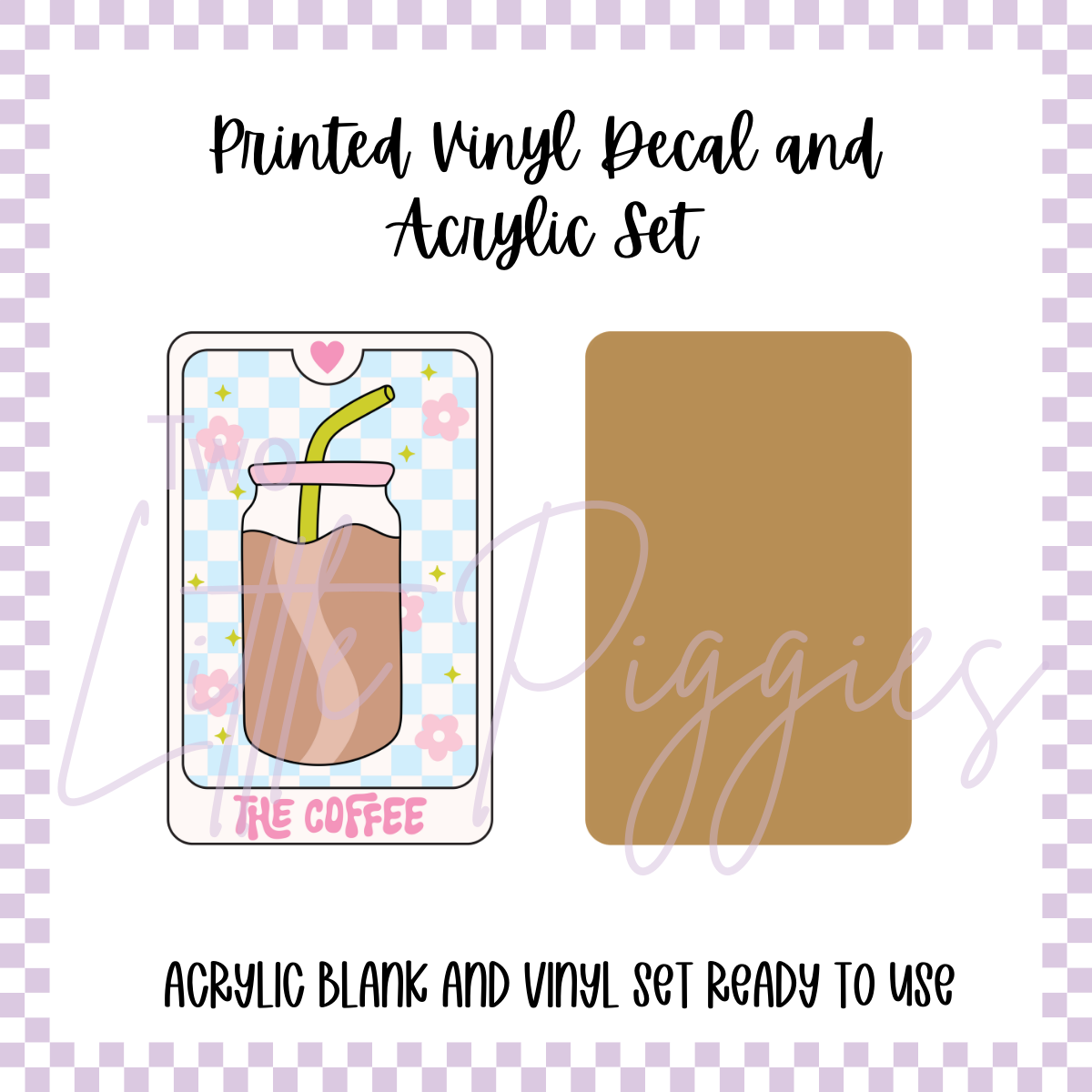 Printed Vinyl and Acrylic Set - Tarot - The Coffee