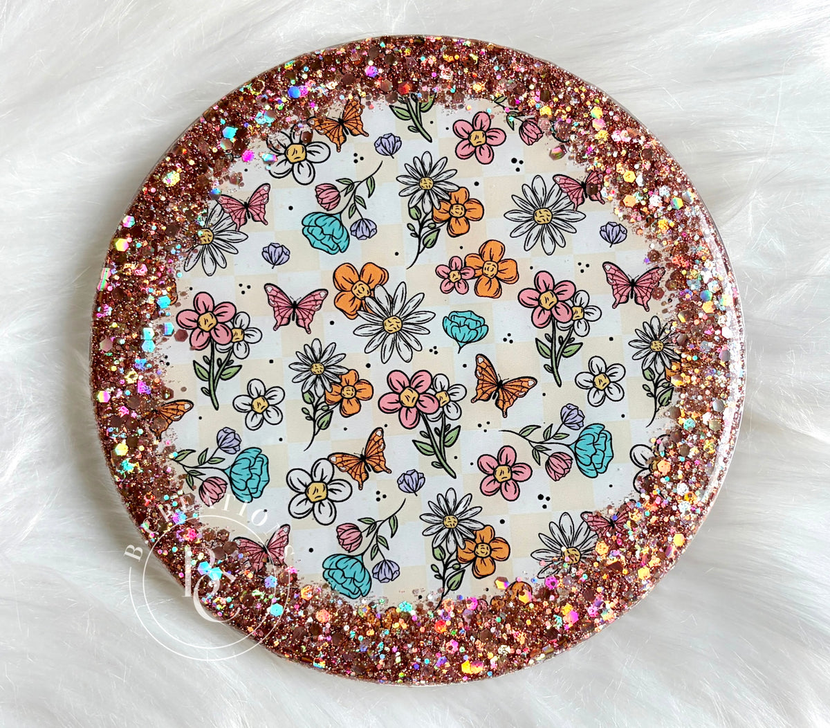 Floral, 6 inch craft spinner