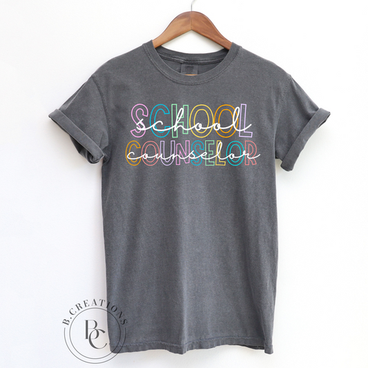 School Counselor Colorful T-shirt