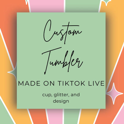 Custom Snow Globe Tumbler, Made on TikTok Live