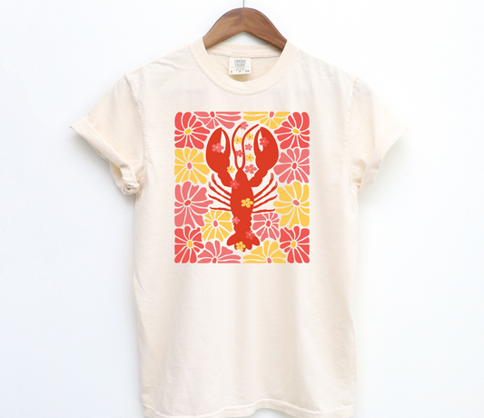 Floral Crawfish, Short Sleeve T-Shirt