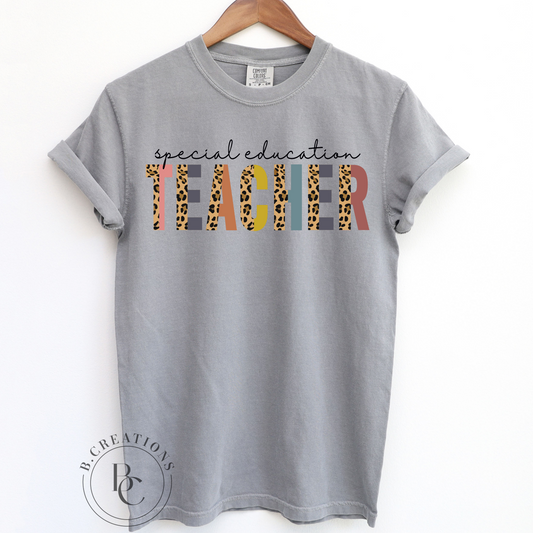 Special Education Teacher, Cheetah, Short Sleeve Tshirt