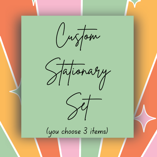 Custom Stationary Set: 3 items